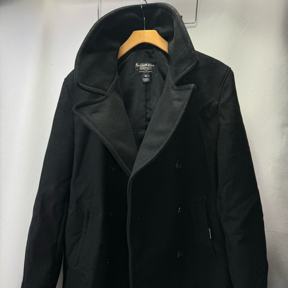 Schott Perfecto 100% Wool Melton Peacoat STYLE: 764 - Picture 3 of 9